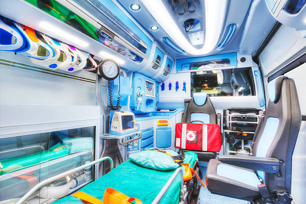 Ambulance parked outside hospital